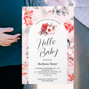 Elegant Floral Garden Baby Shower Invitation