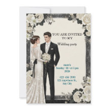 Elegant Floral Garden Custom Wedding Invitation