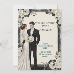 Elegant Floral Garden Custom Wedding Invitation