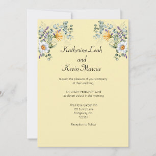 Elegant Floral Garden Wedding Invitation