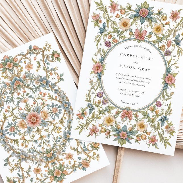 Elegant Floral Garden Wedding Invitation (Creator Uploaded)