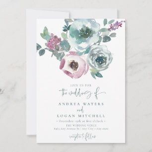 Elegant Floral Garden Wedding Invitation