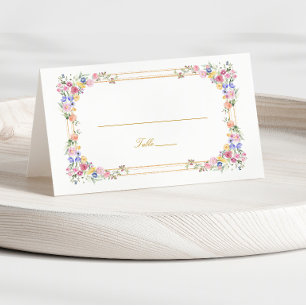 Elegant Floral Garden Wedding Place Card