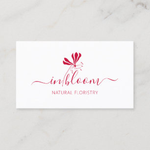 Elegant Floral *Gloriosa* Natural Floristry Logo . Business Card