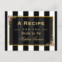 Elegant Floral Gold Foil Bridal Shower Recipe