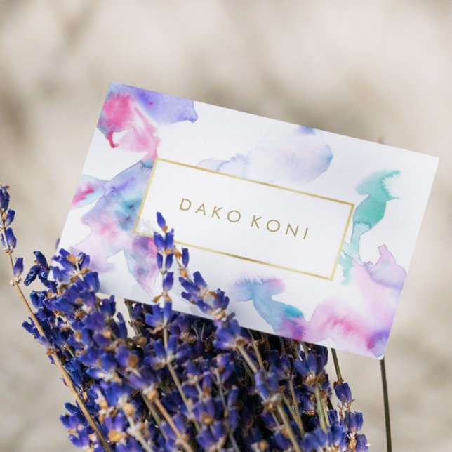 Elegant floral gold frame business card (Creator Uploaded)