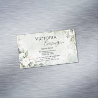 Elegant Floral Gold Green Script Professional