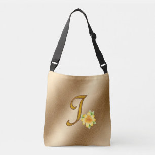 Elegant Floral Gold I Crossbody Bag