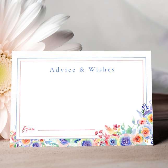 Elegant Floral Graduation Advice Enclosure Card (Creator Uploaded)