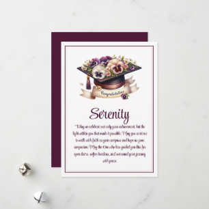 Elegant Floral Graduation Card