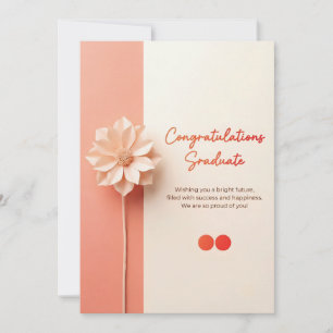 Elegant Floral Graduation Card   Congratulations 