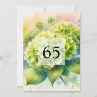 Elegant floral greenery watercolor birthday party invitation