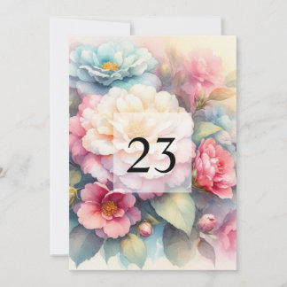 Elegant floral greenery watercolor birthday party invitation