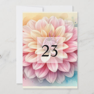 Elegant floral greenery watercolor birthday party invitation