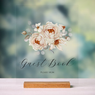 Elegant Floral Guest Book Sign