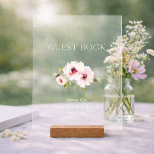 Elegant Floral Guest Book Sign