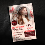 Elegant Floral Hair Salon Hair Stylist Makeup Art Flyer<br><div class="desc">Elevate your salon's marketing with this chic and modern flyer template. Featuring a stylish design with elegant floral accents,  it's perfect for promoting your hair cutting,  colouring,  and makeup services. Customise it easily with your business information and attract new clients!</div>