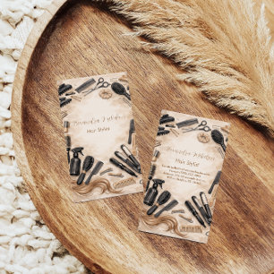 Elegant Floral Hairstylist Design Business Card