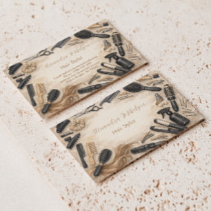Elegant Floral Hairstylist Design Business Card