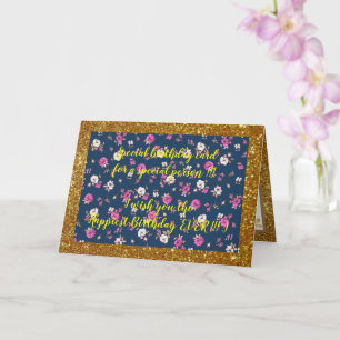 Elegant Floral Happiest Birthday Card