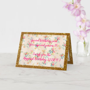 Elegant Floral Happiest Birthday Card