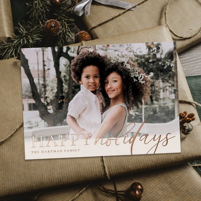 Elegant Floral Happy Holidays Photo  (Creator Uploaded)