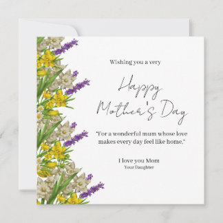 Elegant Floral Happy Mother’s Day Card 