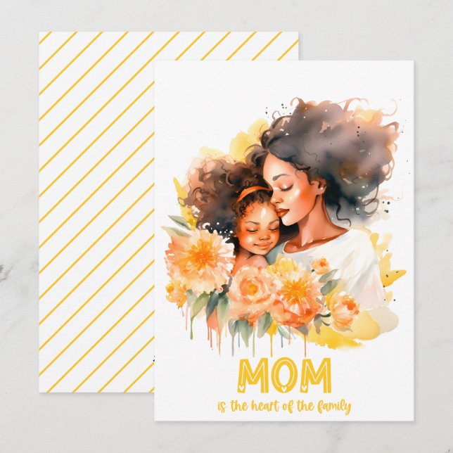  Elegant Floral Happy Mother’s Day Holiday Card (Front/Back)