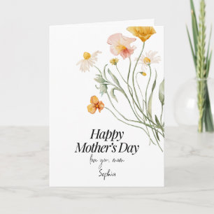 Elegant Floral Happy Mother’s Day Personalised Card