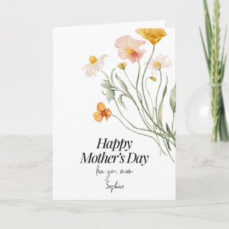Elegant Floral Happy Mother’s Day Personalised Card
