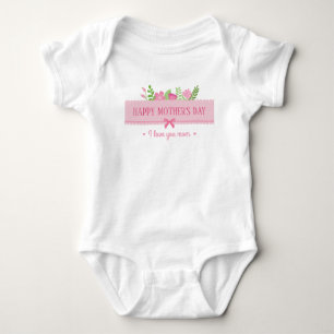 Elegant Floral Happy Mother's Day   Bodysuit