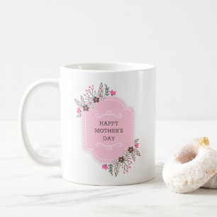 Elegant Floral Happy Mother's Day Coffee Mug