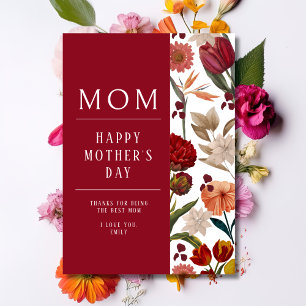 Elegant Floral Happy Mother's Day Holiday Card