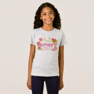 Elegant Floral Happy Mother's Day   Jersey Shirt