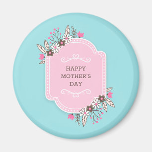Elegant Floral Happy Mother's Day Magnet