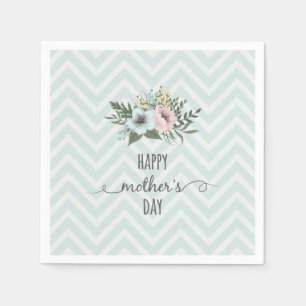 Elegant Floral Happy Mother's Day Napkin