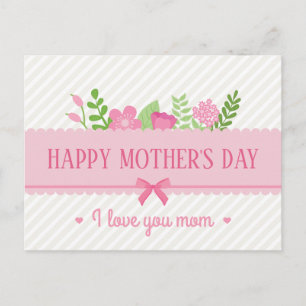Elegant Floral Happy Mother's Day Postcard