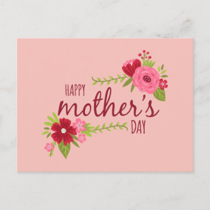 Elegant Floral Happy Mother's Day Postcard