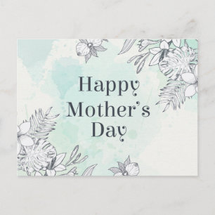 Elegant Floral Happy Mother's Day Postcard
