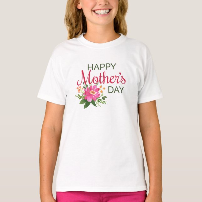 Elegant Floral Happy Mother's Day | Shirt (Front)
