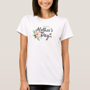 Elegant Floral Happy Mother's Day Shirt
