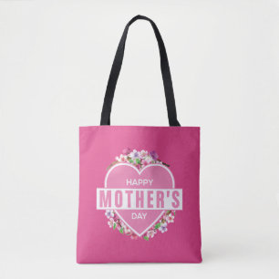 Elegant Floral Happy Mother's Day   Tote Bag