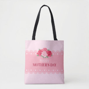 Elegant Floral Happy Mother's Day   Tote Bag