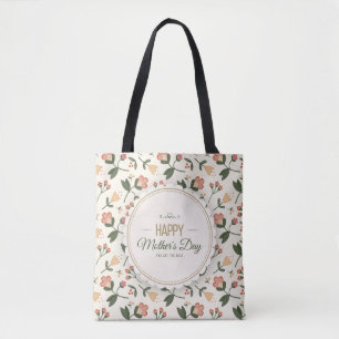 Elegant Floral Happy Mother's Day Tote Bag