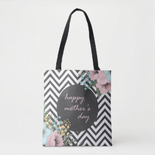 Elegant Floral Happy Mother's Day   Tote Bag
