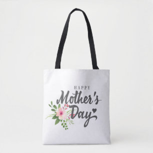 Elegant Floral Happy Mother's Day   Tote Bag