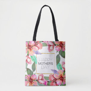 Elegant Floral Happy Mother's Day   Tote Bag