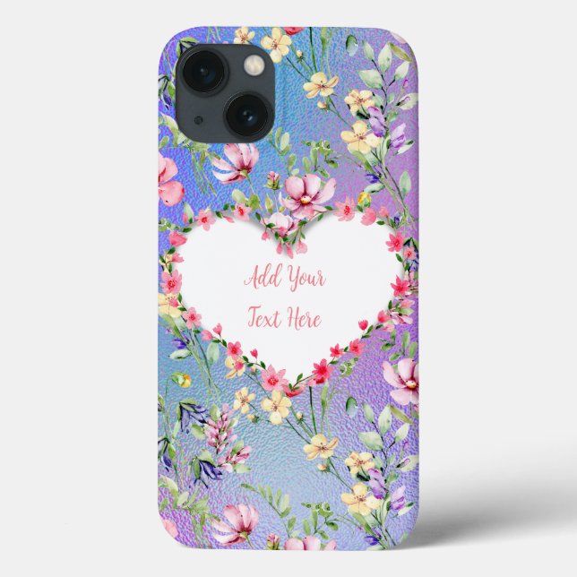 Elegant Floral Heart Frame: for Every Occasion Case-Mate iPhone Case (Back)