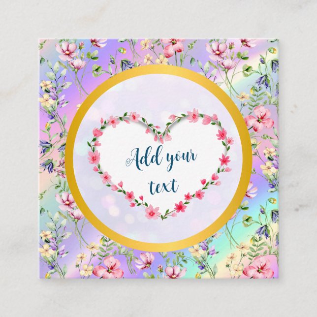 Elegant Floral Heart Frame: for Every Occasion Enclosure Card (Front)