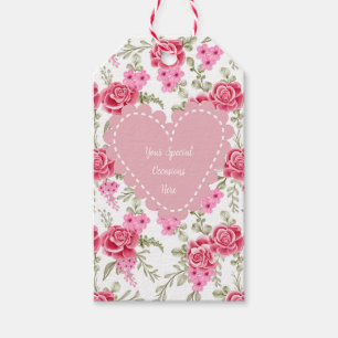 Elegant Floral Heart Frame: for Every Occasion Gift Tags